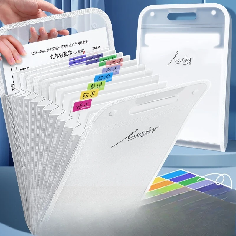 

Папка для документов формата А4, многослойная, вместительная, с ручкой, для студенческих работ, офисных документов