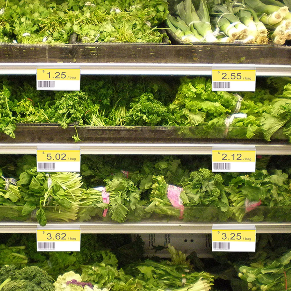 

PVC Clear Label Holders Holders for Retail Shelf Labels Sign Shelf Labels Display Organizers Easy Install Remove