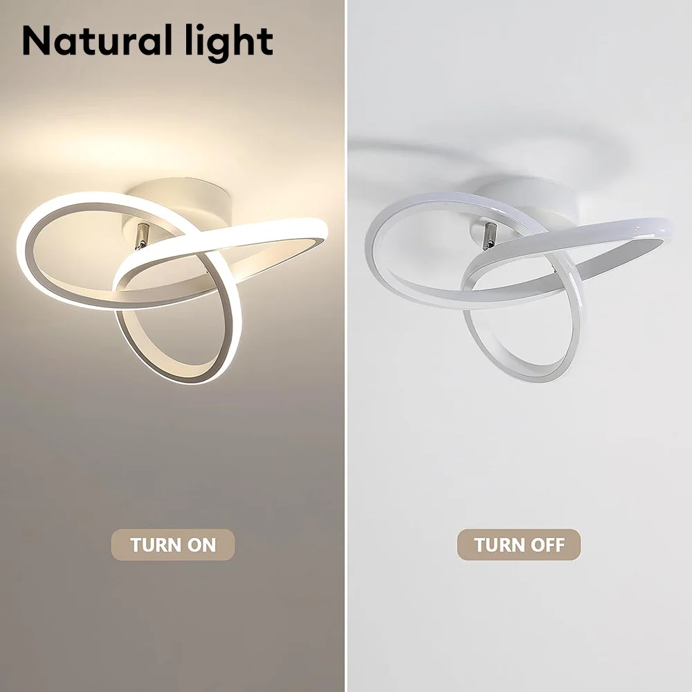 Tira de luces LED de techo para pasillo, lámparas minimalistas modernas para sala de estar, luz ajustable de tres colores para dormitorio, sala de