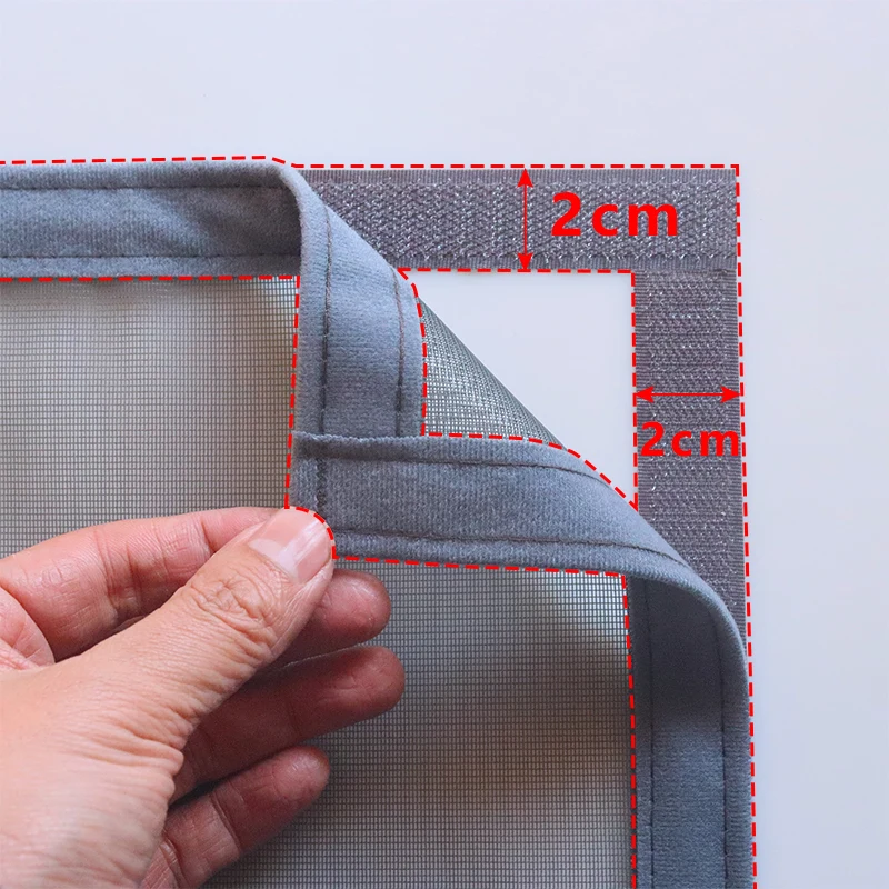 DTGJ Magnetic Door Screen Mosquito Net Grey Side Open Fly Insect Mesh Proof Flight Summer and Kitchen Indoor Invisible Net