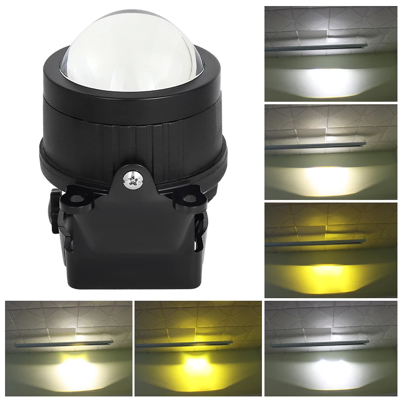 3-Inch Lens Fog Light Projector with App, 3-Color High Beam, 110W H11 LED Car Fog Light, Super Bright Single