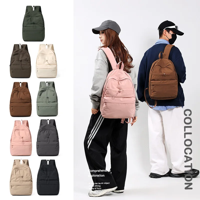 2026 New Summer Large Capacity Casual Backpack Polyester Lining Unisex School Bag For Students Outdoor Travel Daily Commute Mult
