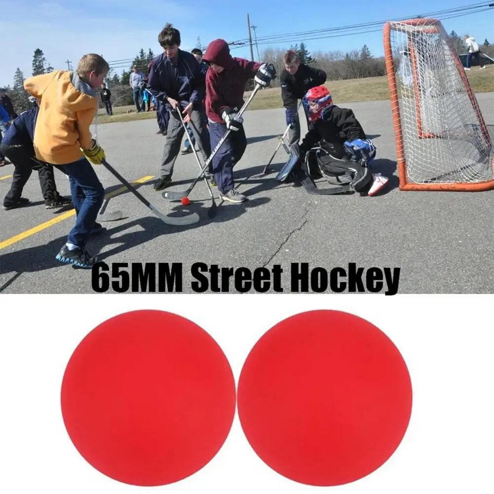 

2 Pcs Street Hockey Balls Smooth Surface No Deformation Indoor Outdoor Road Roller Hockey Field Hockey Games Sports Balls