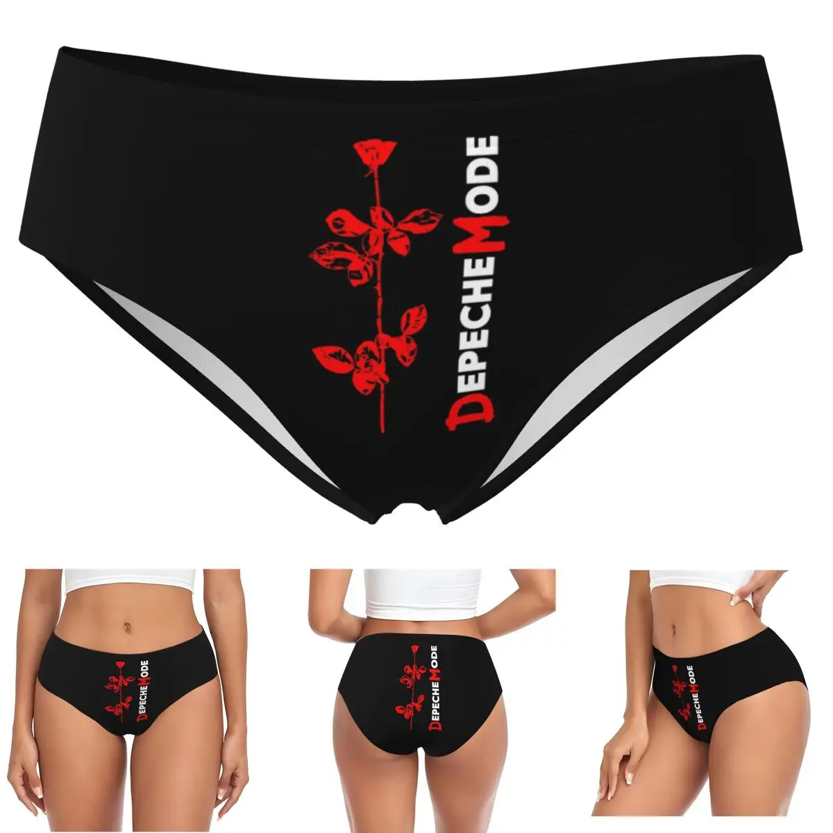 Bragas personalizadas Depeche Cool Mode Music Violator, calzoncillos cómodos para mujer, ropa interior transpirable para mujer