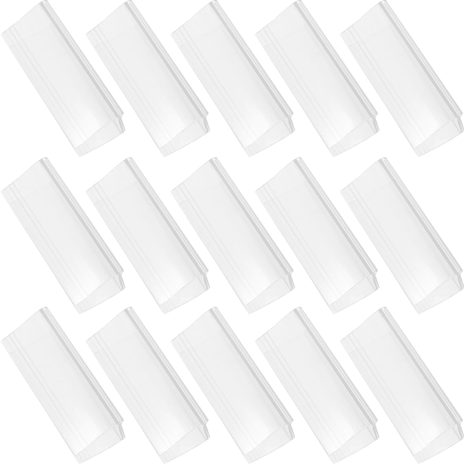 

50pcs Label Holders PVC Transparent Wire Shelves Home Office Prices Tag Clips Shelf Ticket Storage Bins Organizer