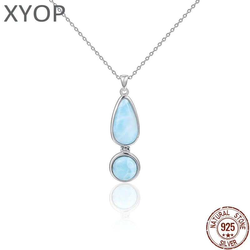 

Ювелирные изделия XYOP 2023, серебряный кулон из ларимара 925, простой и гибкий