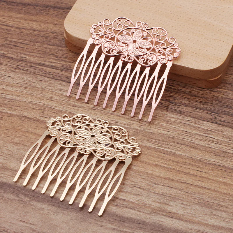 1pc 55x60mm 10 Teeth Flowers Flamenco Comb Hair Clip Headwear Hairpin Leagues For Women Chinese Accessories Ornaments Supplies