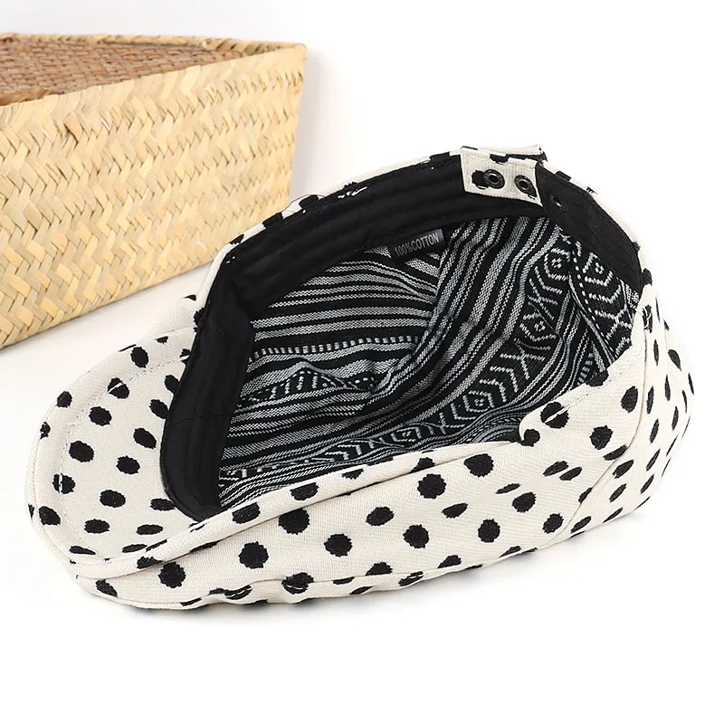 Fashion Beret Korean Dot Leopard Newsboy Cap Women Cotton Boina Mujer 2026 Women\'s Hat Luxury Vintage Peaky Blinders Flat Hats