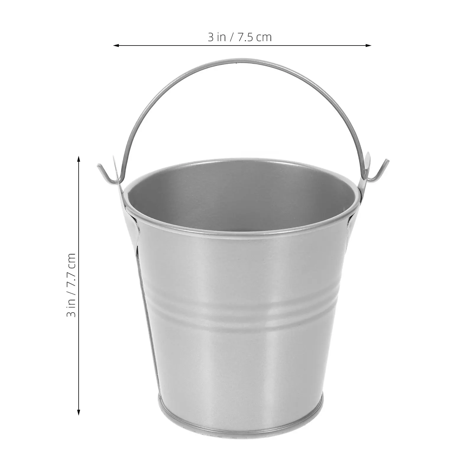 4Pcs Small Metal Buckets Candy Colors Tinplate Flower Buckets Decorative Planters for Indoor Outdoor Succulent Flower
