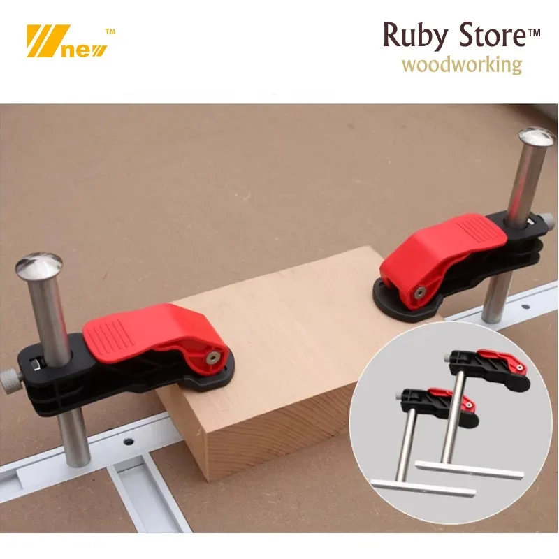 W-new 2PCS Hold Down Quick Release Clamps for Standard T-track or Makita / Festool Guide Rail
