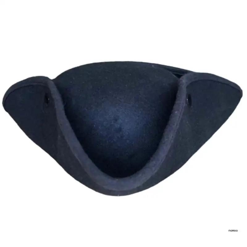 Stage Show Pirate Hat for Cosplay Party Soft Tricorne Hat for Halloween Party