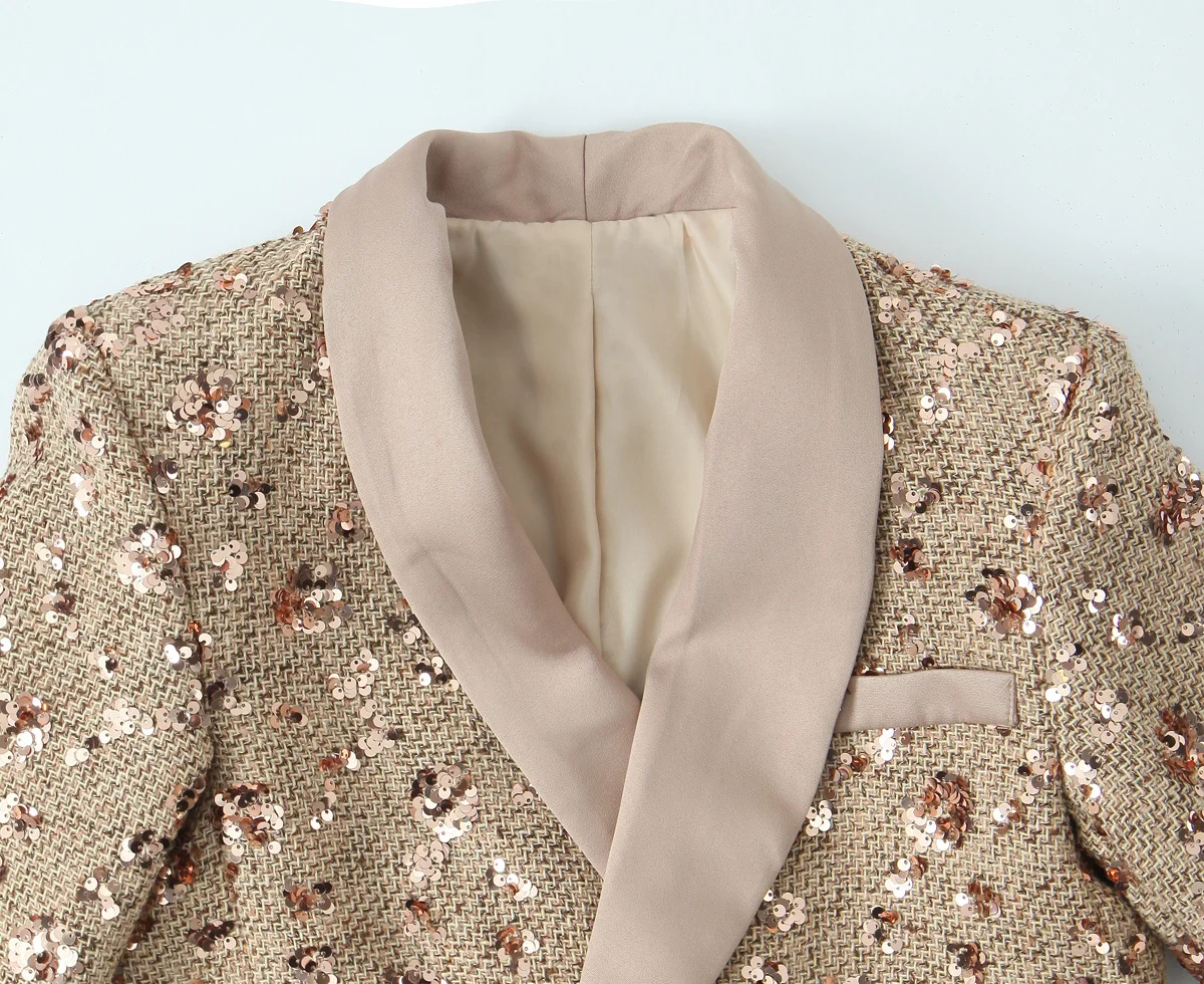 سترة نسائية شتوية جديدة لعام 2025 غير رسمية عصرية لكامل الجسم مزينة بالتر وحزام جانبي مكشكش ورقبة على شكل حرف v وأكمام طويلة #3