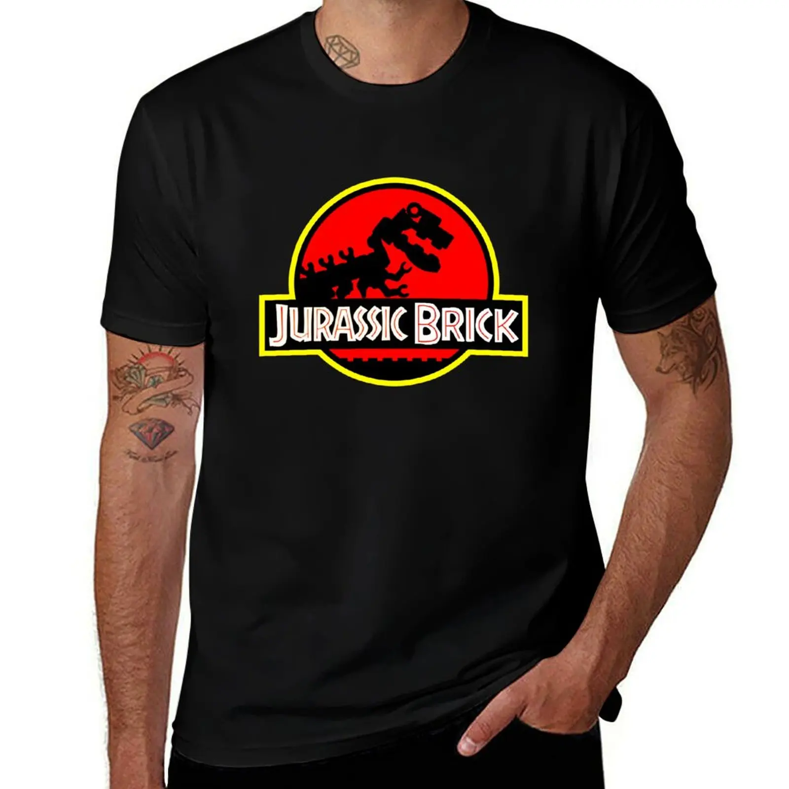 

Jurassic Brick T-Shirt man t shirt heavy cotton t shirt men 100% cotton luxury brand T-Shirt