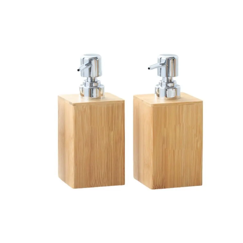 Suministros dispensador de jabón de bambú, bomba, dispensador de champú para el hogar, accesorios, contenedor de jabón de ducha, Baño