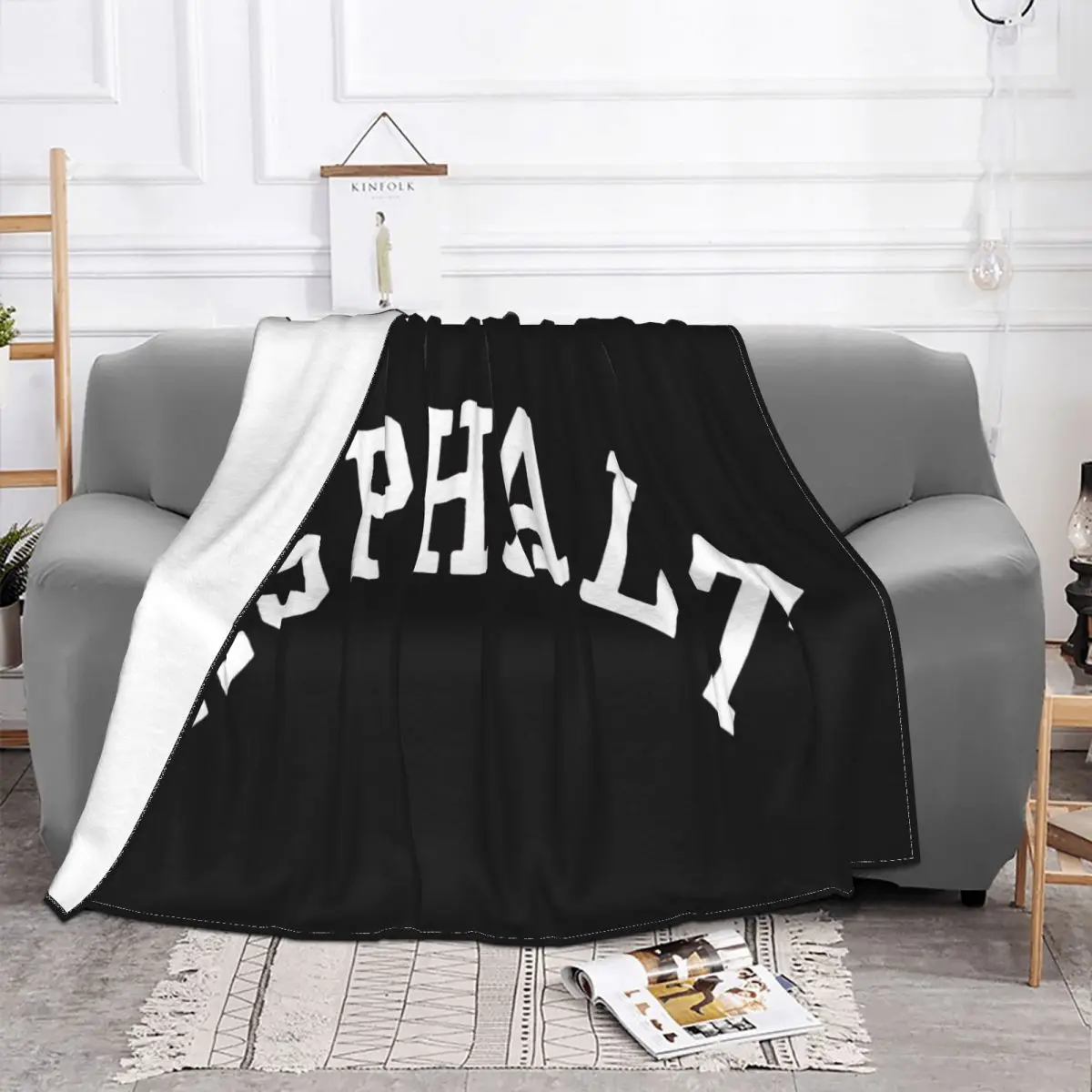 Mens Asphalt L Nwt Arced Logo Black Hot Sell Breathable Designs Boy High Quanlity Geek Women Pop Throw Blanket