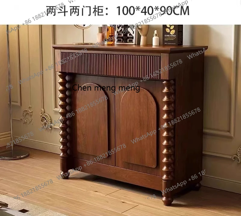 Solid wood dining side, chest of drawers, multi-functional storage, entrance to the wall side cabinet, shoe cabinet
