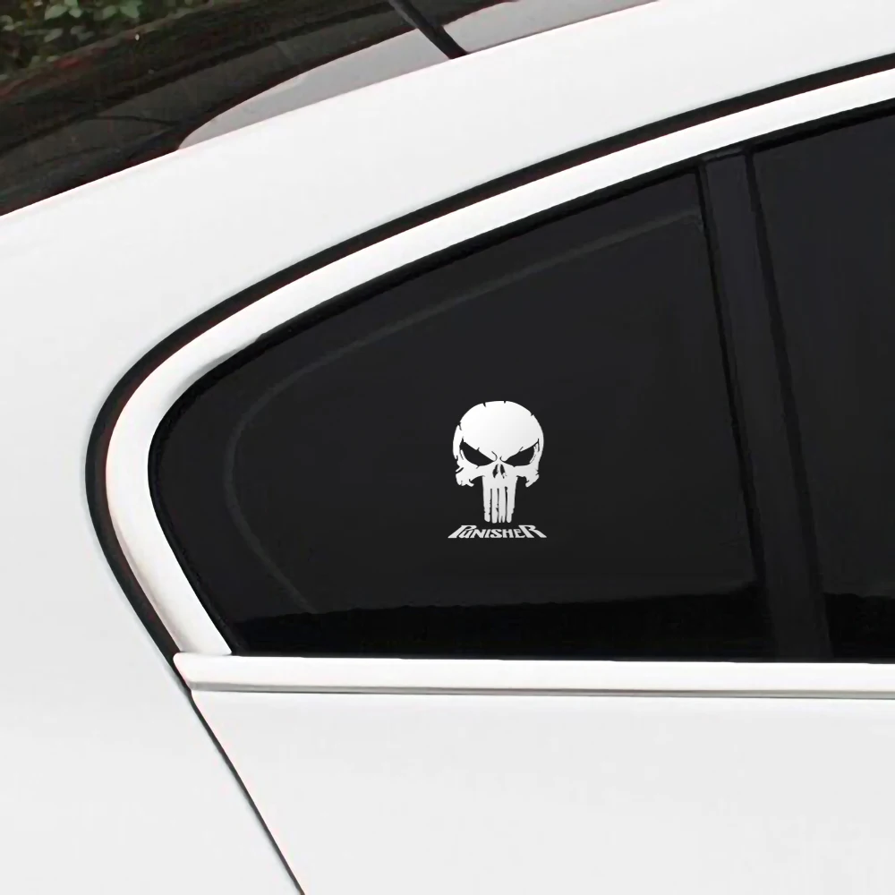 1/2pcs 3D Metal Car Styling Punisher Logo Skull Badges Emblems Auto Dekoration Accessories Universal Phones Stickers