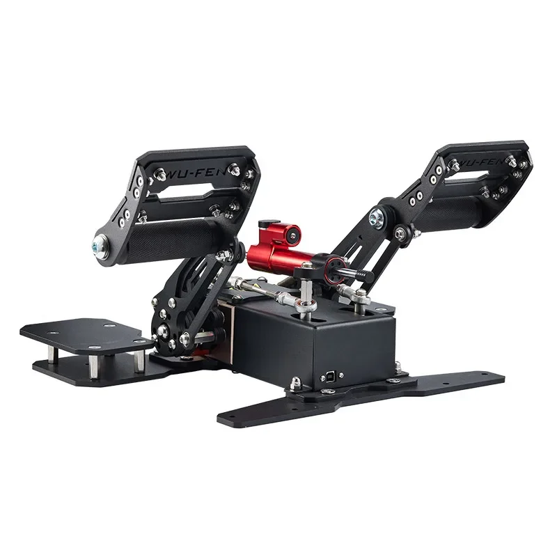 

Wufen Technology Flight Simulation Game Foot Rudder Damping Raptor All-metal Hall Sensor Brake Rudder Triaxial Silly Rudder