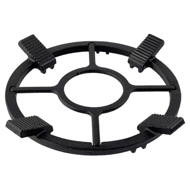 IALJ-Gas Stove Pan Support Stand Four Prongs Black Iron Burner Grate Build, Fits Cooktop And Burners