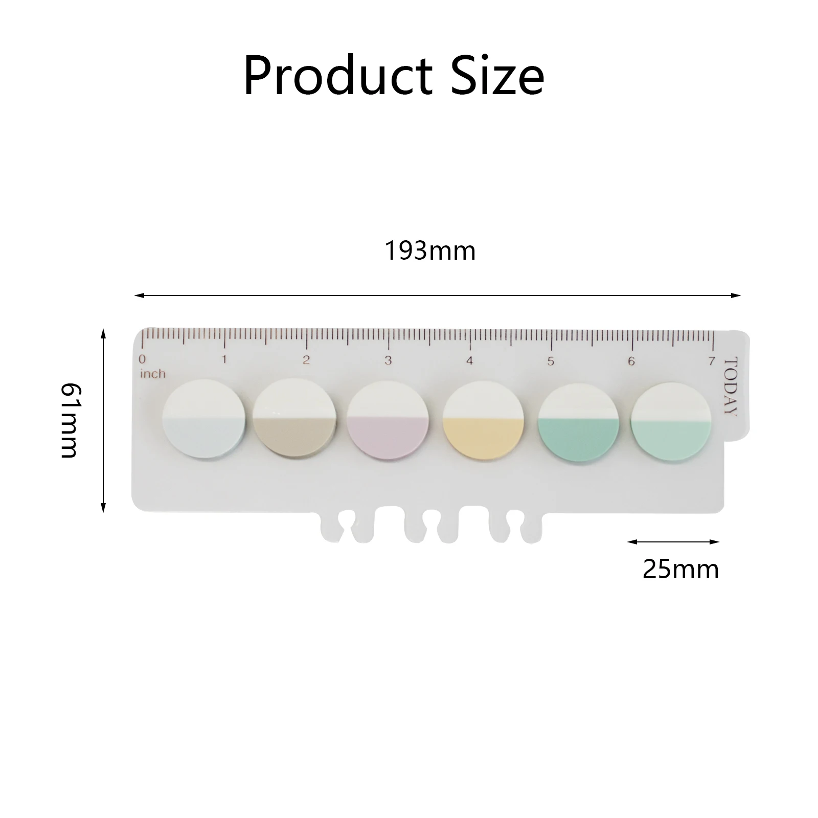 Transparent Sticky Note Self-Adhesive Bookmarks Kawaii Clear Sticky Adhesive Notes For DiscBound Planner Office Supplies