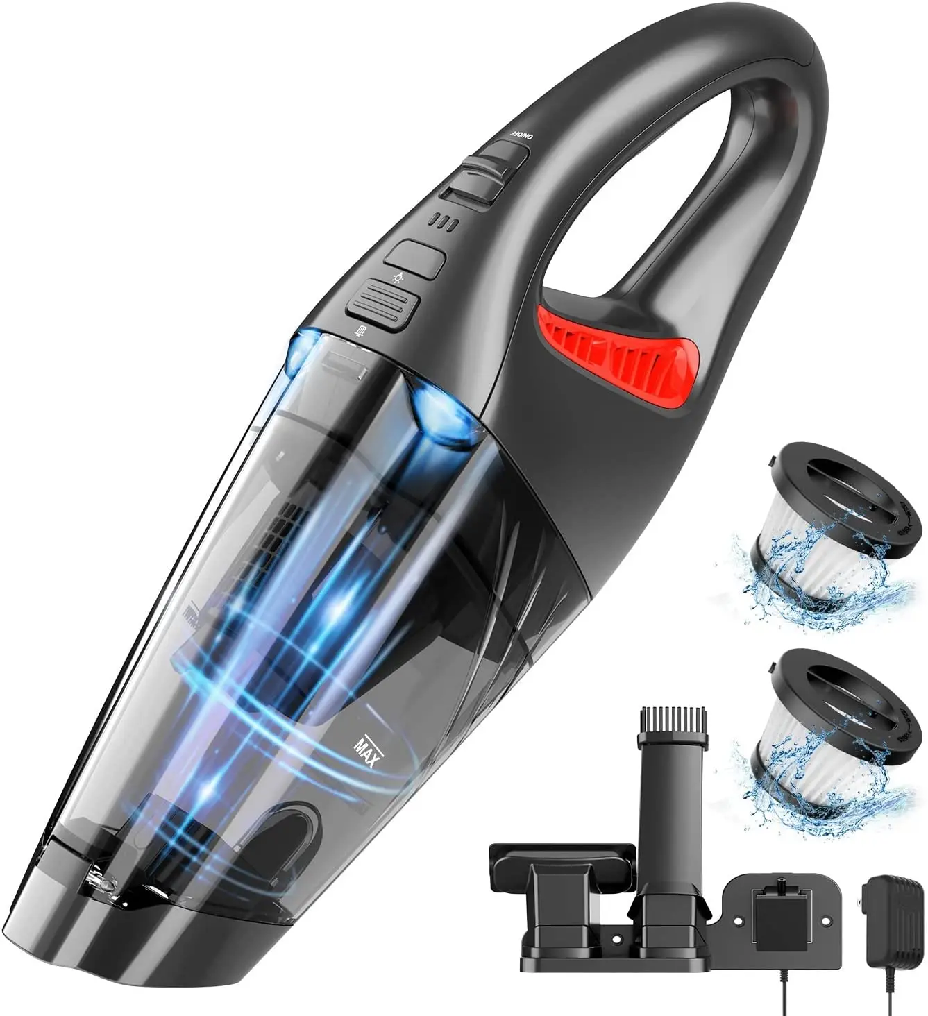 

Handheld Vacuum Cordless, Portable Vacuum Cleaner for Car,Vacuums Car Vacuum Cleaner with 2200mAh Rechargeable for Home Car