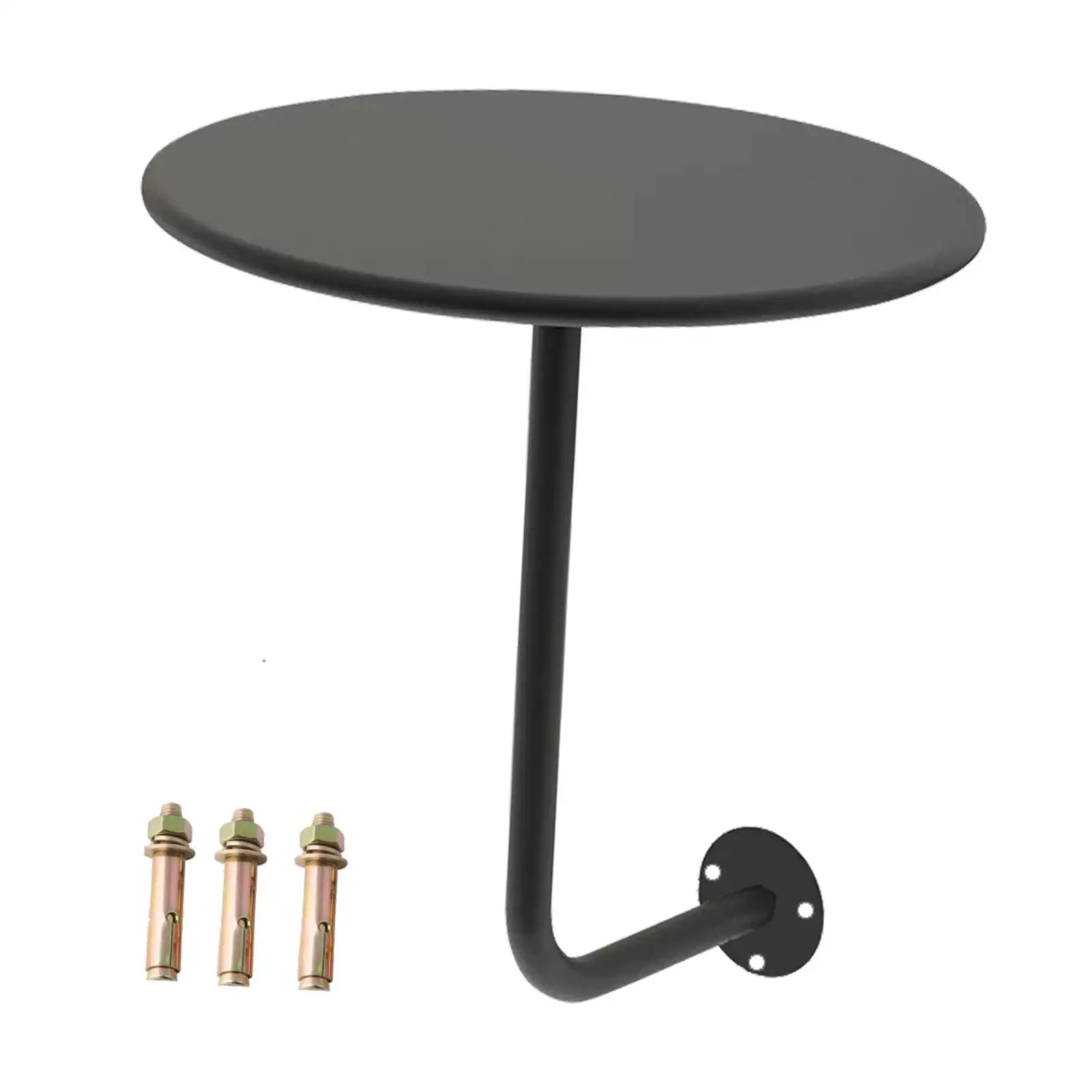 Wall Mounted Iron Round Table Minimalist Dining Table Portable Side Table for Office Kitchen Bedroom