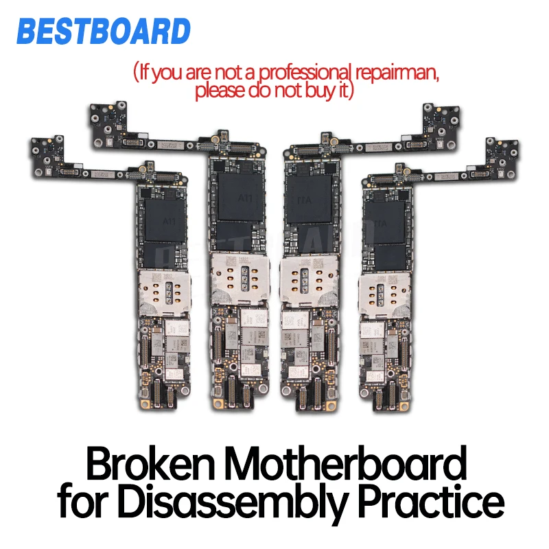 Damaged Motherboard to Practice For iPhone 6 6s 6sp 7 7p 8 8p X XR 11 Complete Motherboard Disassembly Technical Skill Training