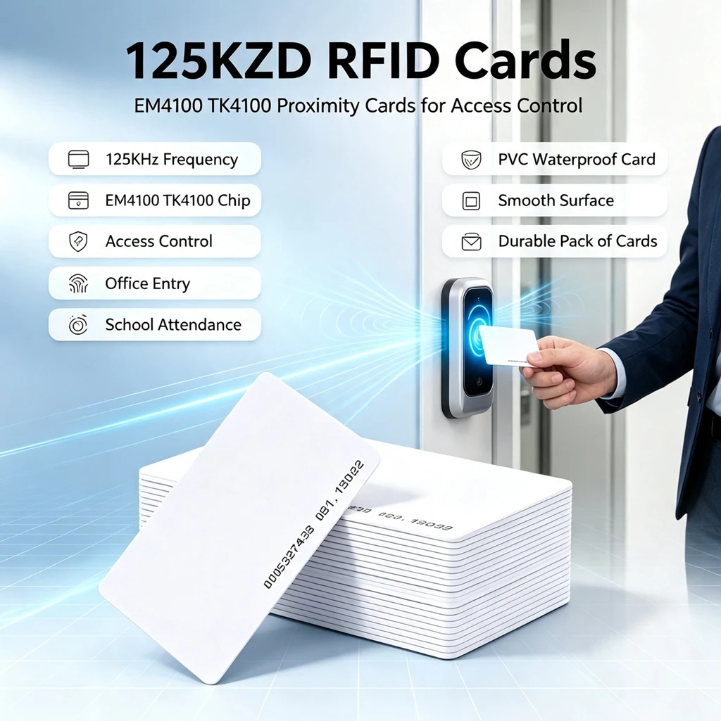 DIXSG 20pcs 50pcs RFID Cards 125KHz EM4100 TK4100 Smart Card Proximity RFID Tag Card for Access control