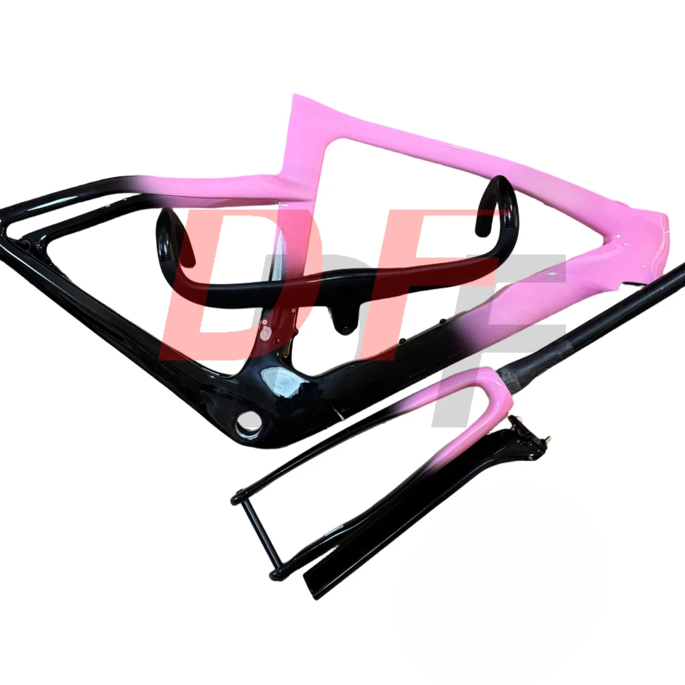 

Ультралегкая карбоновая рама для шоссейного велосипеда с индивидуальным цветом, сквозной осью и дисковыми тормозами 700C