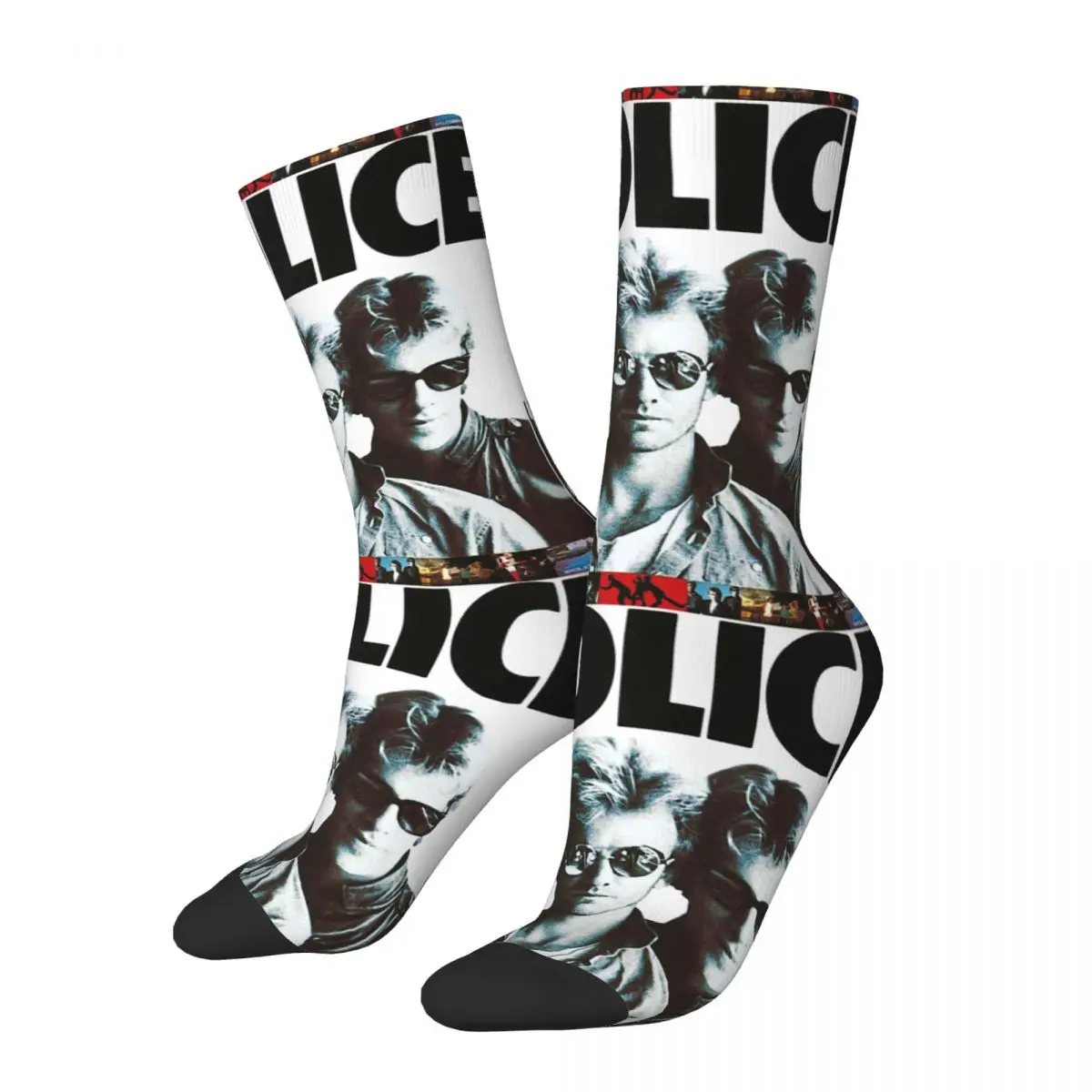 Retro Greatest Hits Music Men's compression Socks Unisex T-The Police Band Harajuku Seamless Printed Novelty Crew Sock