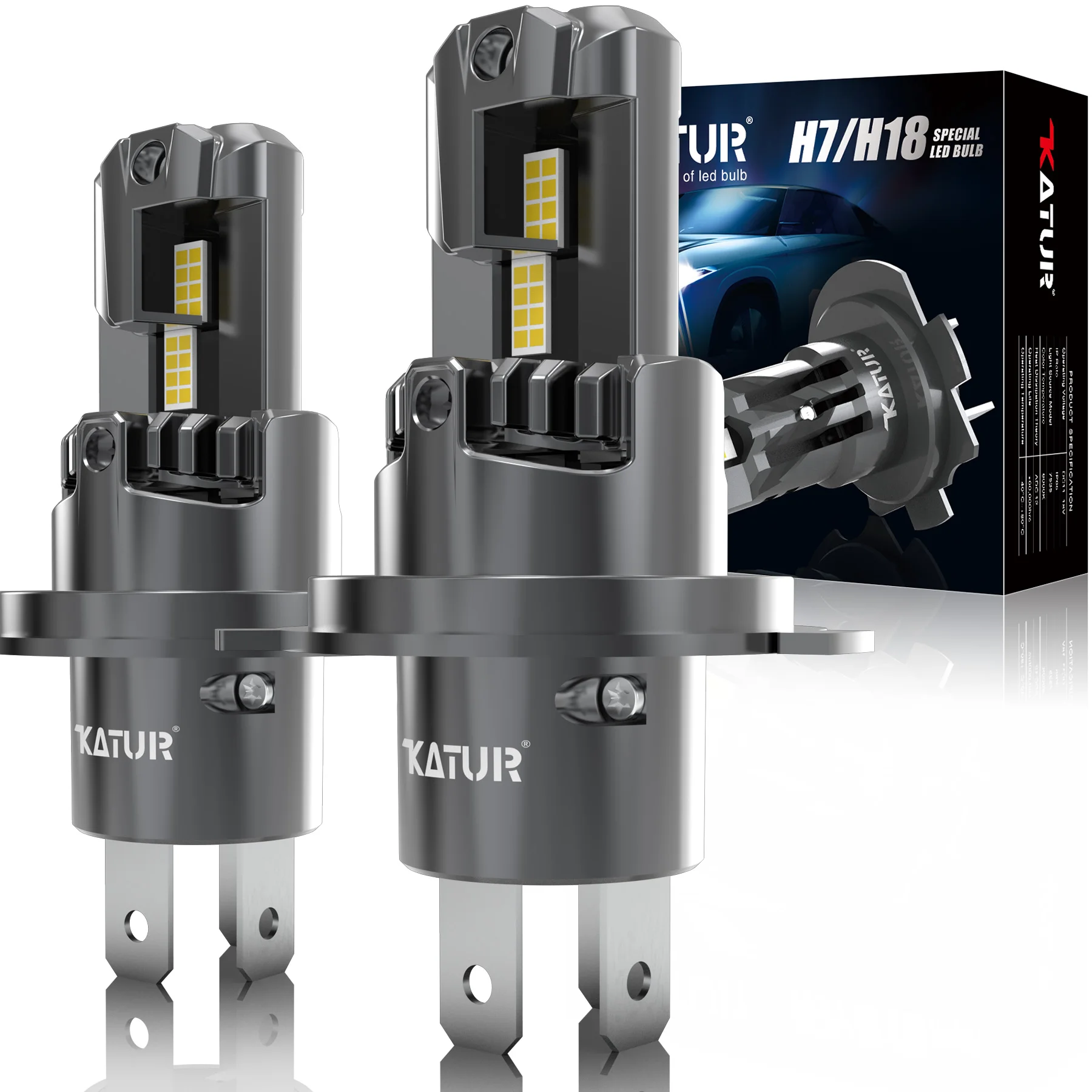 2x H4 LED Headlight Bulb Mini Wireless 100W 20000LM 6000K for Car Headlamp Auto Diode Lamps H4 Turbo Led 12V High Low Beam