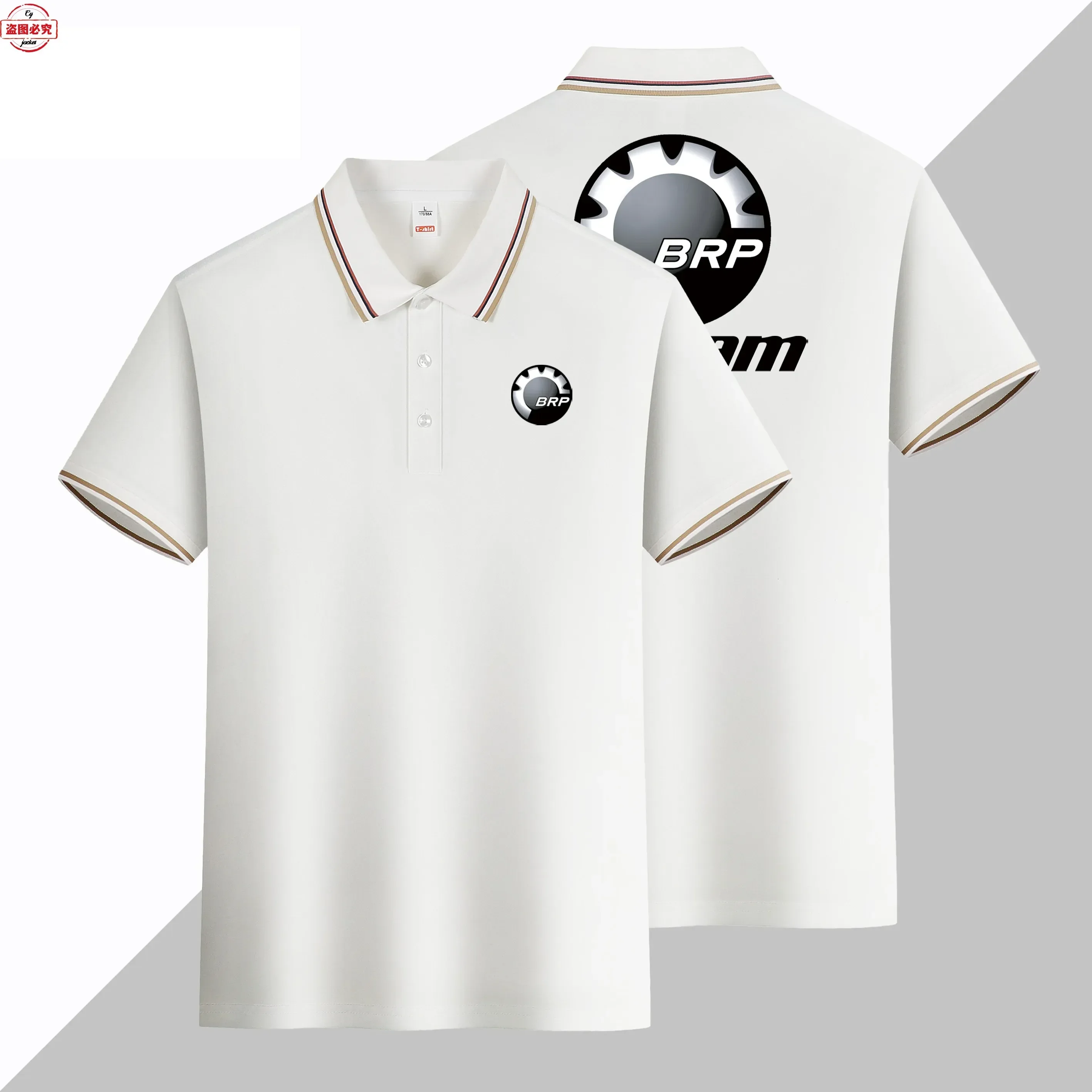 CAN-AM Motorcycle Logo Printed Men's Business Short Sleeved Sports T-shirt, Lapel Polo Shirt, Cycling Clothes, Work Clothes