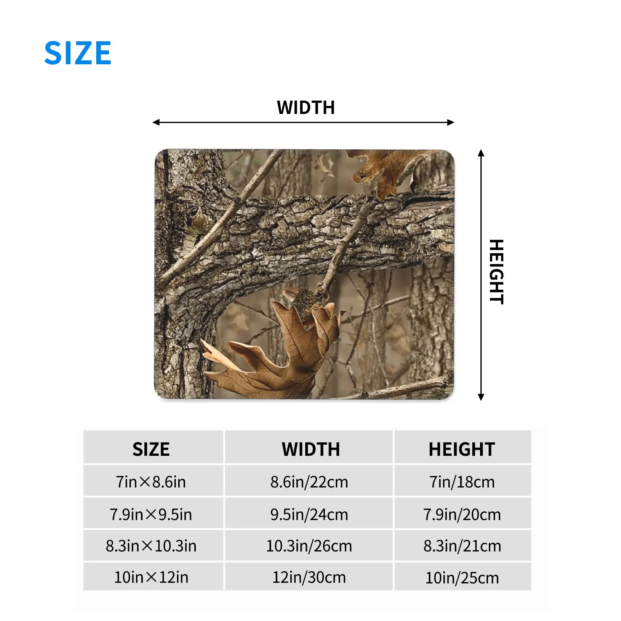 camouflage real tree hunter camo Mouse Pad Computer Keyboard Mouse Mat Gamer PC Laptop Desk Mat Office Accessories Table Mats