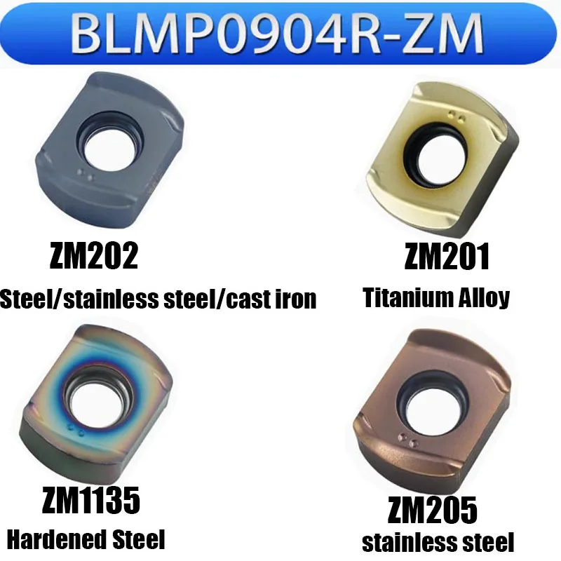 

10PCS BLMP0904R-M BLMP 0904R M Indexable CNC Double-sided fast feed milling insert Carbide inserts