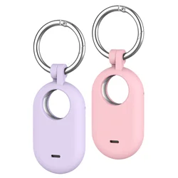 2PCS For Samsung Galaxy SmartTag 2 Locator Tracker Case Keychain Anti-Scratch Protective Skin Cover For SmartTag2 Tracker Holder