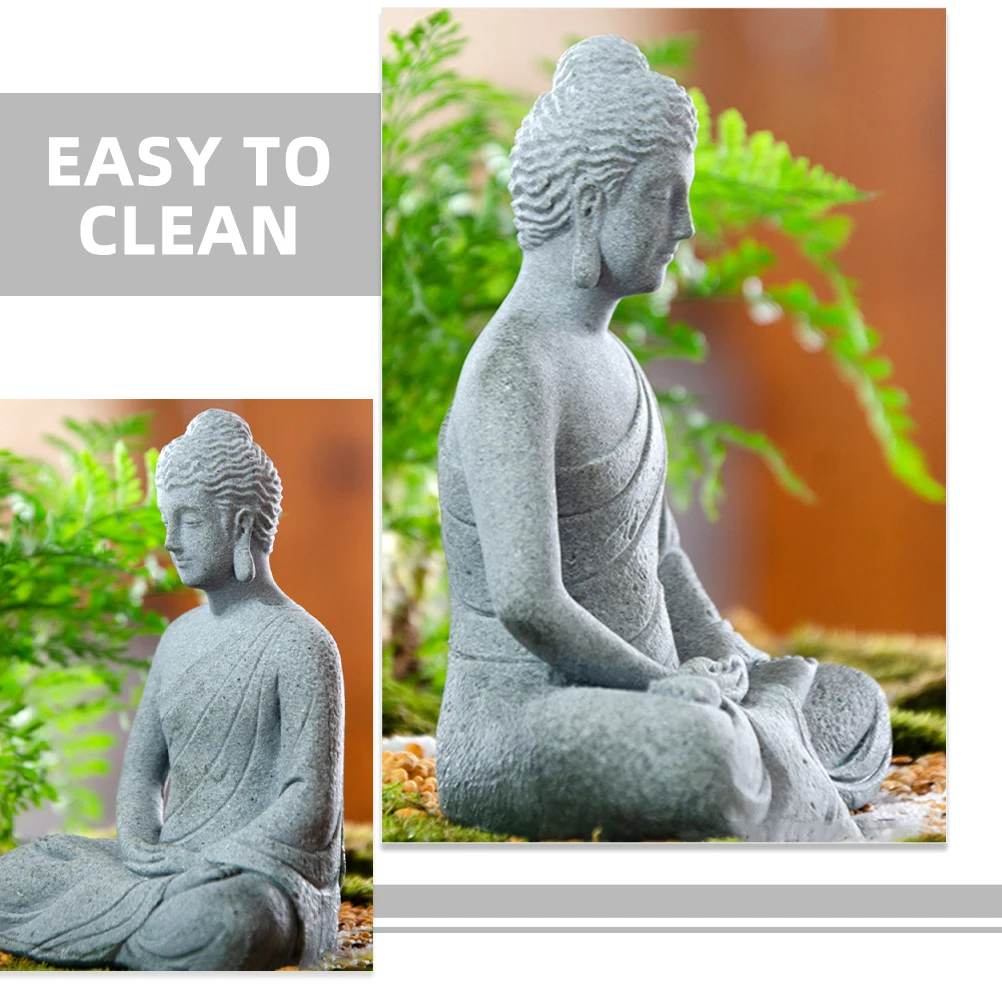 

Buddha Statue for Aquarium Sitting Zen Garden Fish Tank Decoration Peaceful Meditation Home Buddha Sculpture Aquarium Decor