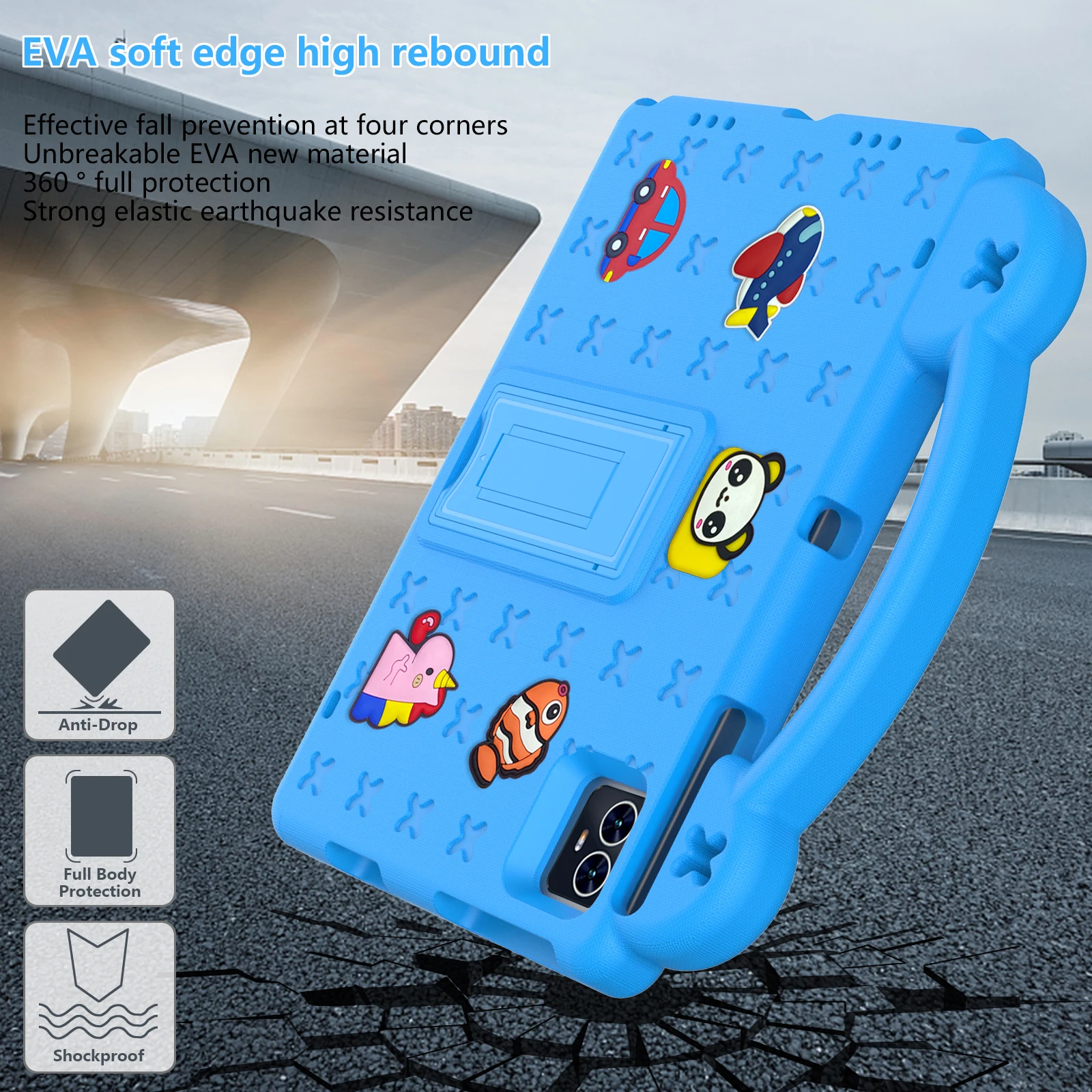 Kickstand EVA Foam Shockproof Cover Funda For Doogee U11Pro 11