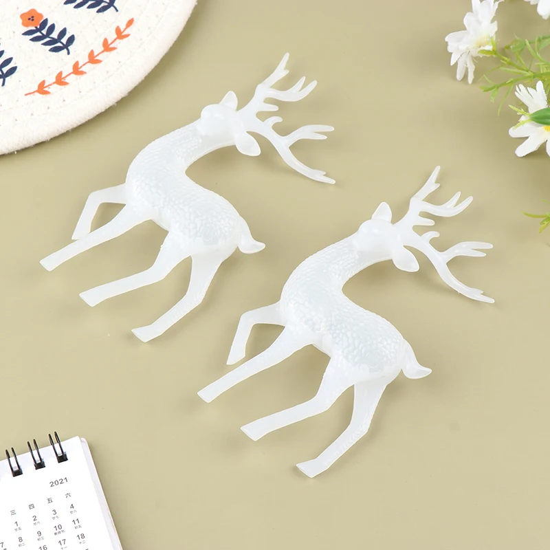 1Pc Christmas Sika Deer Elk Reindeer Fairy Animal Statue Home Simulation Shop Display Cabinet Ornaments Tale Garden Props