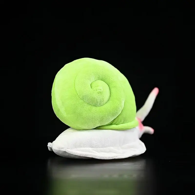 New High Fidelity Plushie Leptopoma nitidum Lifelike Stuffed Anima Cute Green Mountain Snail Plush Toy