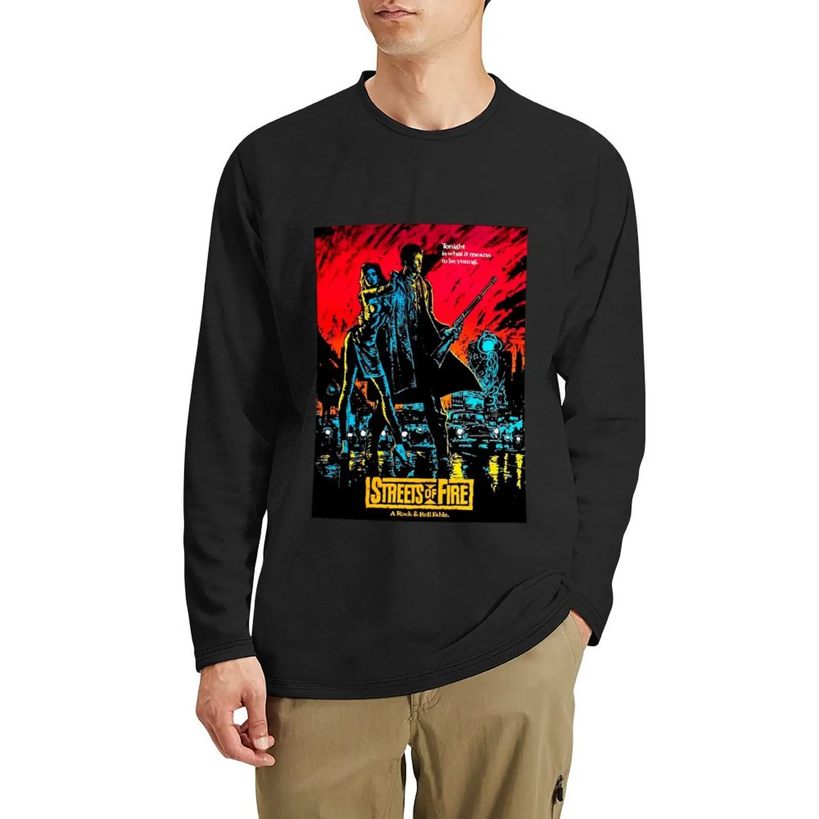 

Streets of Fire Essential Long T-Shirt oversized t shirt plus size t shirts plain t-shirt mens t shirts