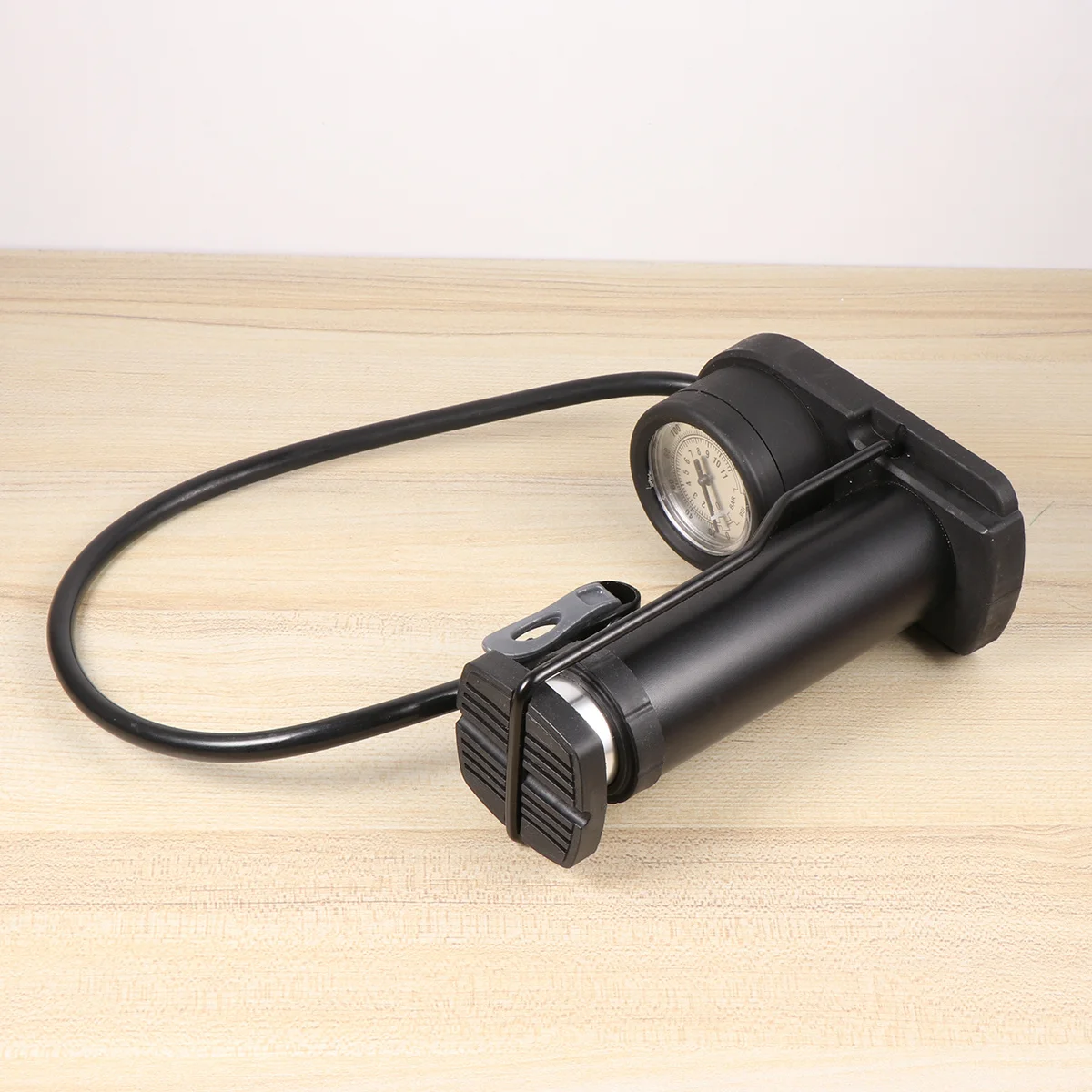 

Mini Portable High-Pressure Floor Pump Bike Tire Inflator Dual Nozzle Aluminum Alloy Anti-Slip Pedals Blue