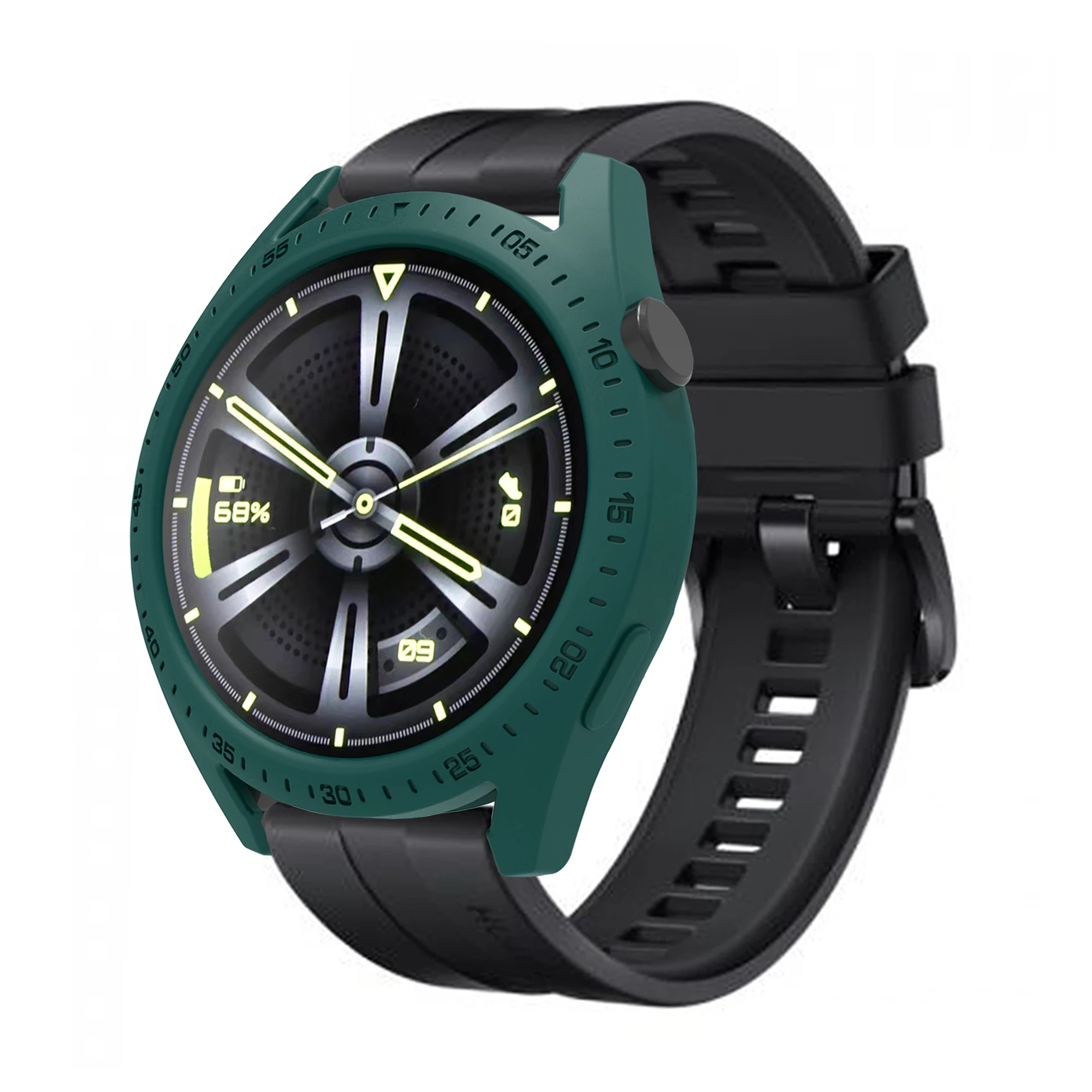 Watch Case For Huawei Watch GT3 46MM Hollow Shockproof Replace Protection Shell Smart Watch Silicone with Scale Protect Cover