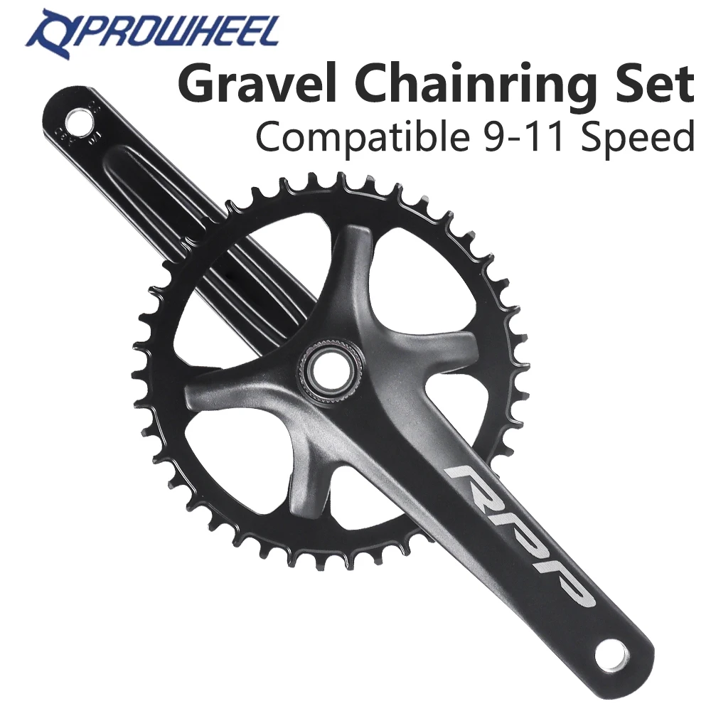 PRDWHEEL RPP 170MM Gravel Bike Crank 42T Crank Road Bike Connecting Rod System 110BCD Mountain Bicycle Crank With Central Shaft