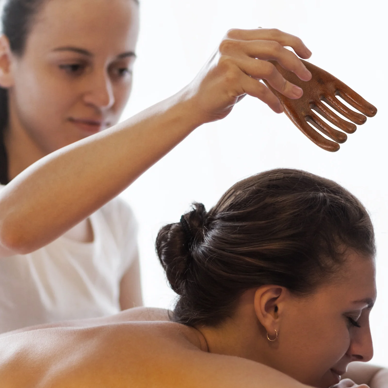 

Роскошная расческа для кожи головы с пятью пальцами сандалового дерева, облегчение усталости глаз, очистка носа, многофункциональный ручной массажер, инструмент