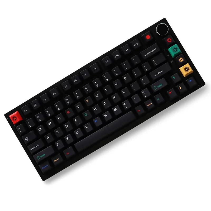 Black traffic light mechanical keyboard keycaps large full set of PBT sublimation original height