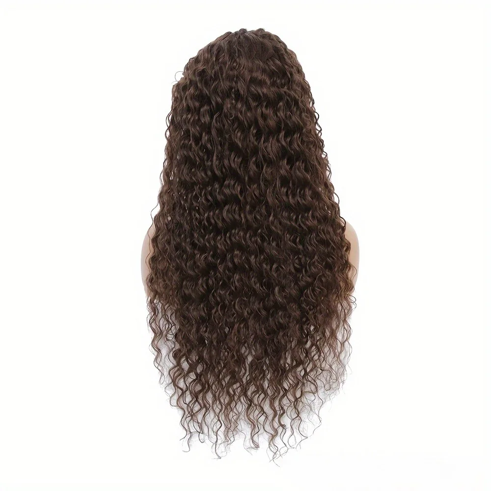 موجة المياه الشوكولاته براون الدانتيل شعر مستعار أمامي موجة عميقة شعر مستعار شعر الإنسان 13x6 220% الكثافة شعر مستعار مجعد شعر الإنسان البني الباروكات قبل قطعها