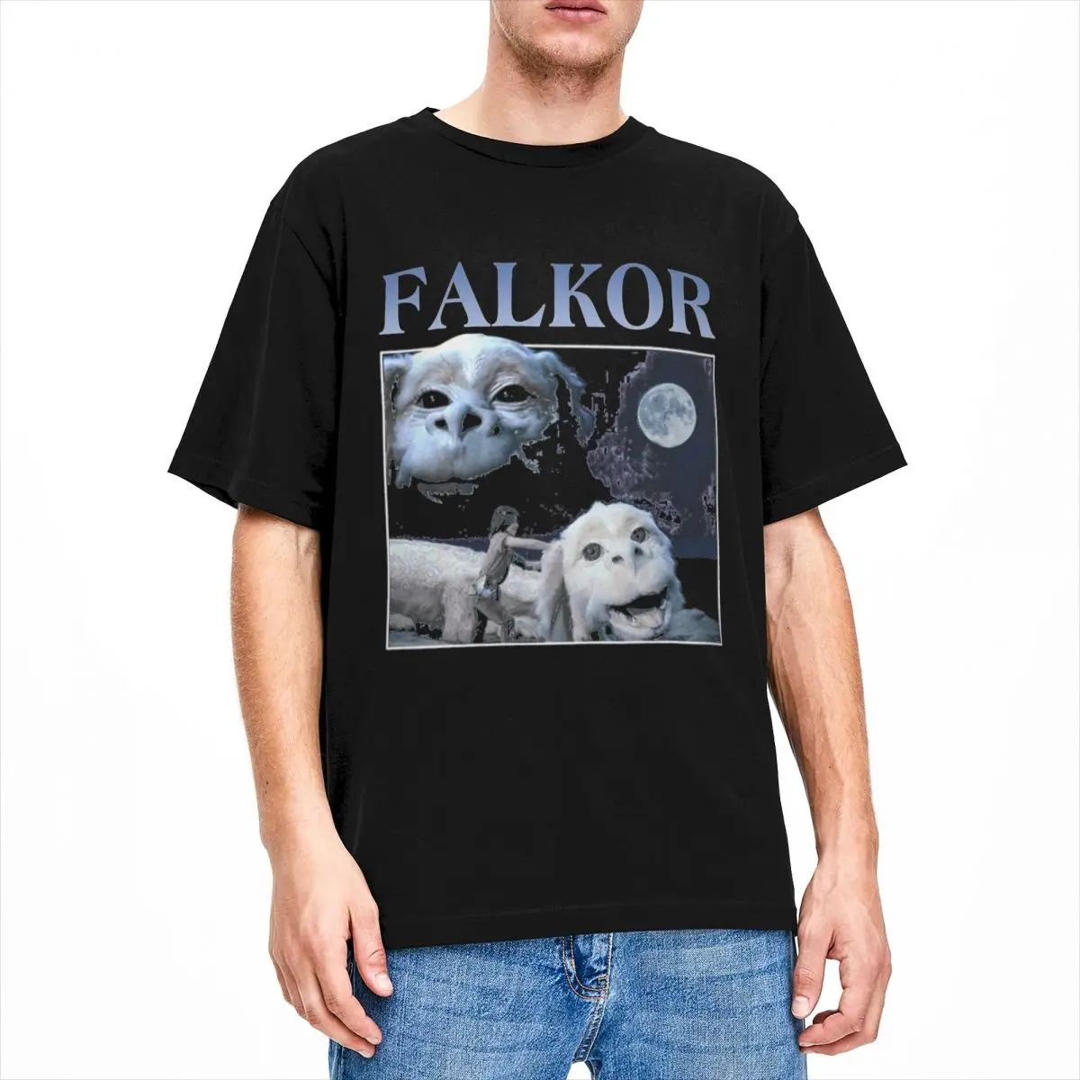 The Neverending Story Falkor T Shirt Accessories Men Women\'s 100% Cotton Funny Tee Shirt Short Sleeve Clothing Big Size