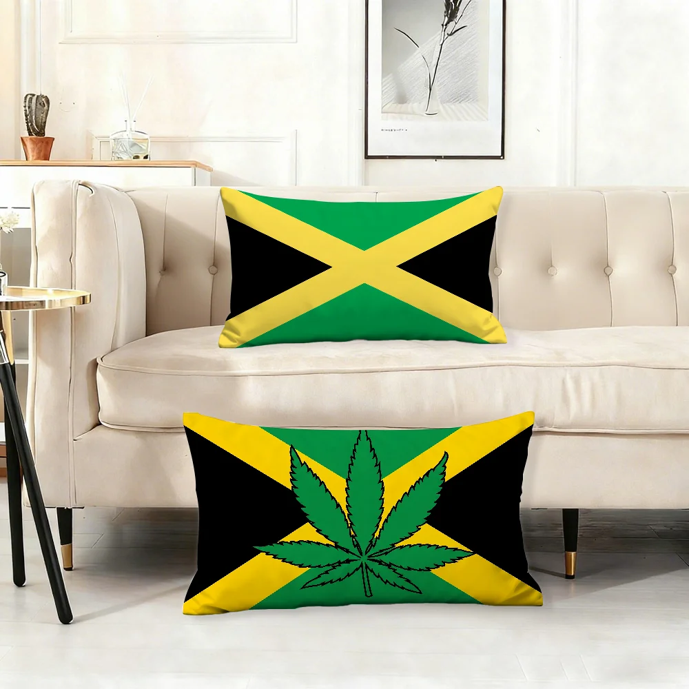 Nation Jamaica Pillow Case Sofa Living Room Bedroom Headboard Backrest Cushion Nap Time