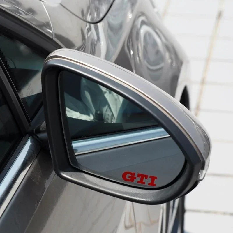 

VW 2026 Hot 2Pcs Car Rearview Mirror Stickers Reflective Decals for VW Volkswagen Rline R Line GTI Golf 3 5 8 7 MK3 Car Styling