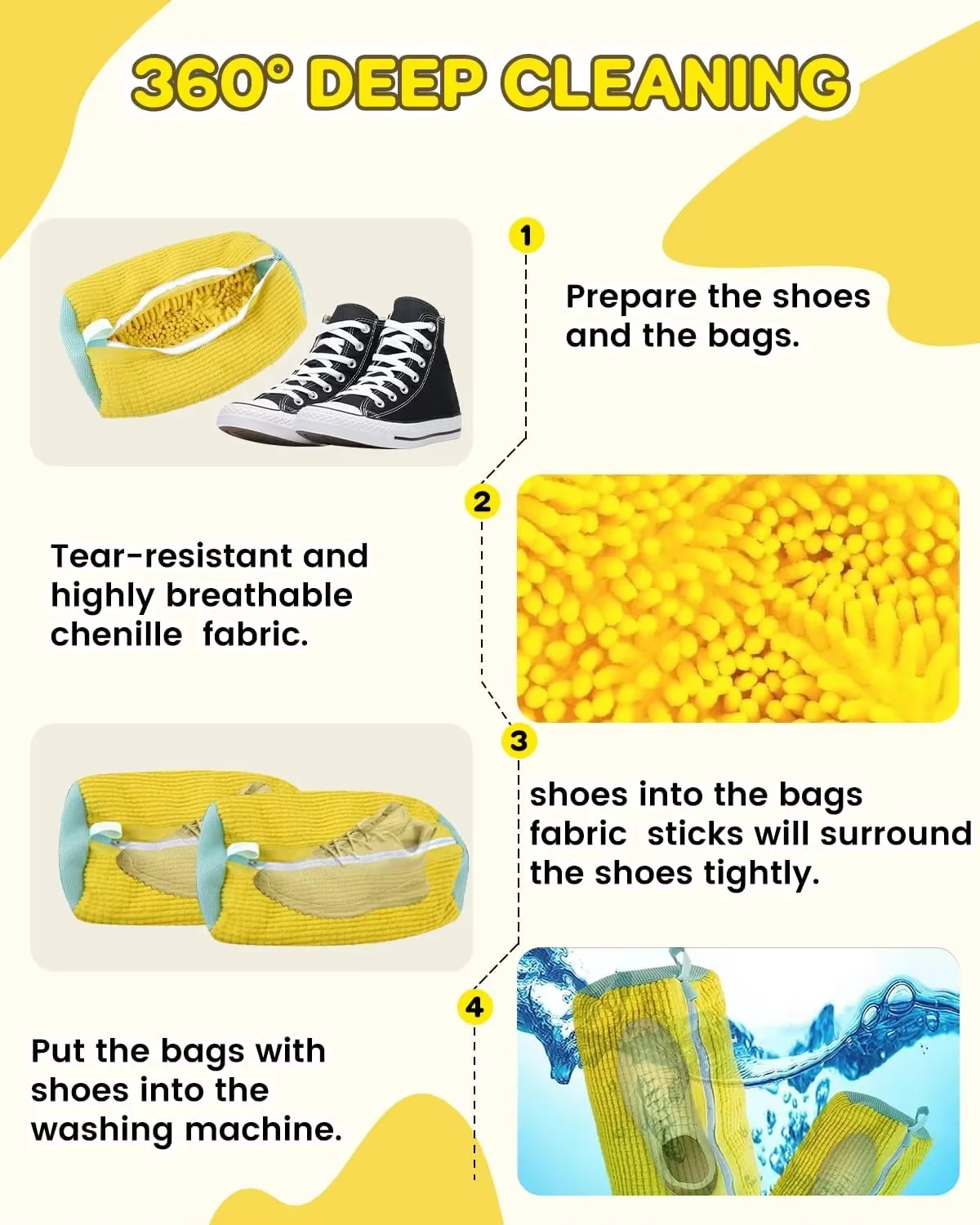 Hochwertiger Mesh-Schuhe-Waschbeutel mit Reißverschluss, weiche Innenausstattung schützt Sneakers und Freizeitschuhe in Waschmaschine und Trockner, perfekt für Reisen und Aufbewahrung, praktisch für den täglichen Gebra – Detail 28